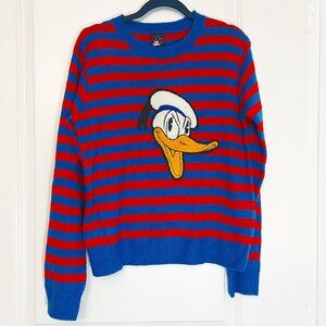 Amazing striped sweatshirt with Donald Duck applique